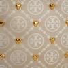 Tory Burch T Monogram Metal Heart Stud Drawstring Bucket Bag Women Handbags Ivory 161505-104