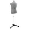 Adjustable Male Dress Form Gray 37.5 45.5 In