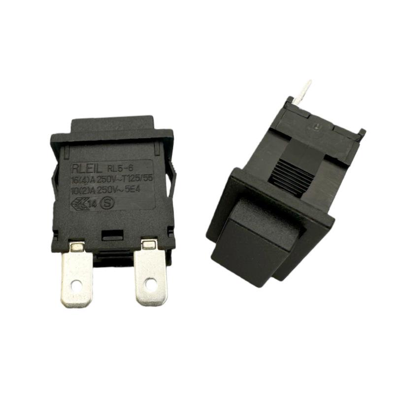 Force and RLEIL Square 2-Pin Self-Locking Rocker Switch with Lock, 16A Power Push Button
