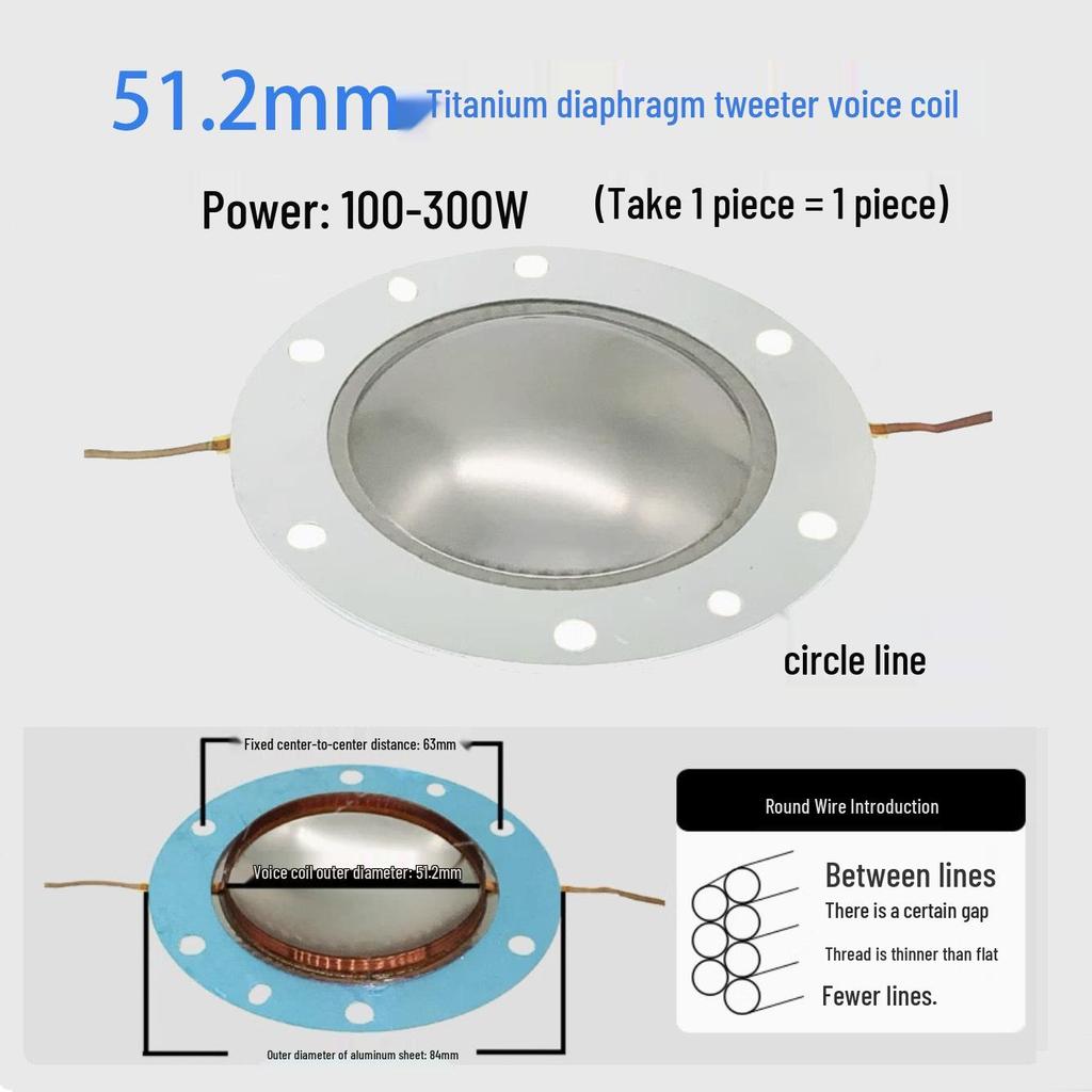 High-Frequency Voice Coil Diaphragm Repair Parts: 25-75 Core Round Flat Wire
