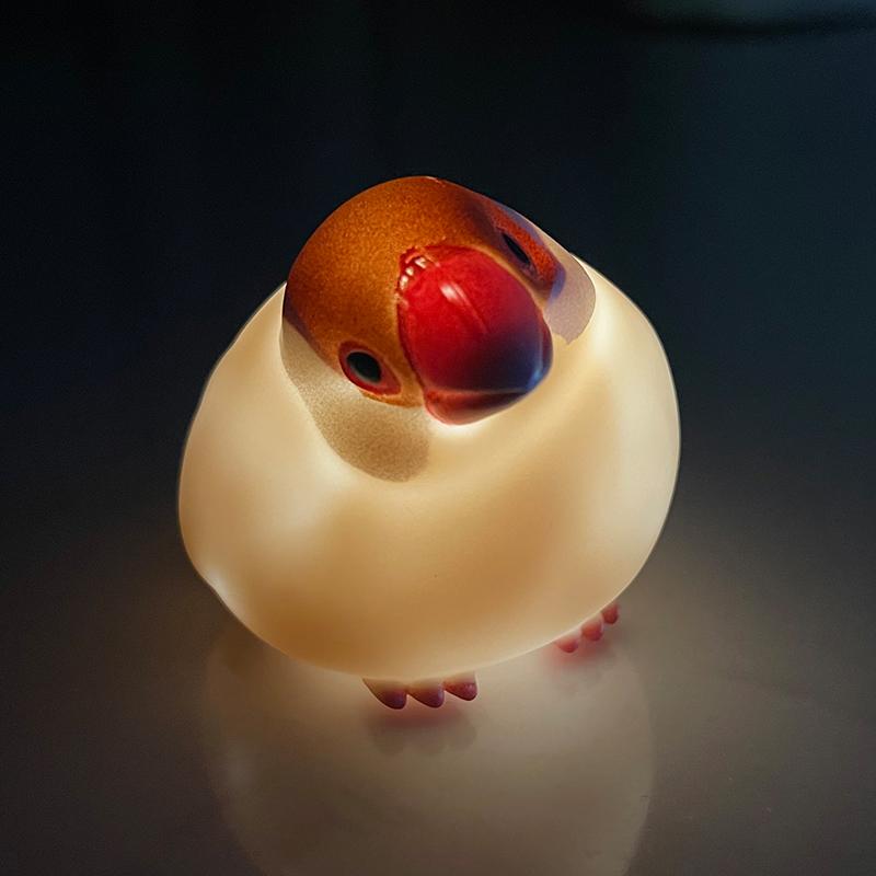 

Genuine Gacha Figure Small Scale Miniature Fat Bird Twists Eggs with A Palm Lamp Psittaciformes Paridae Action Figure Miniature Playthings 4.5CM