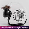 Winter Motorcycle Helmet Three-Quarter with Visor for Pedal Motorcycles Protective Headgear for Bikers