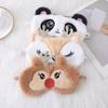 Unicorn Ears Plush Eye Mask with Embroidered Rabbit Design for Sleep Shading