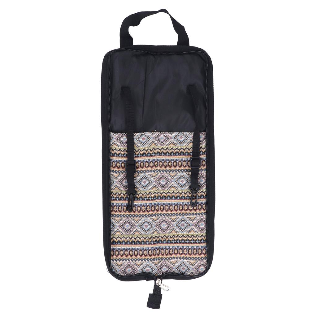 Drum Stick Bag Waterproof Large Capacity Breathable Portable Hanging Drumstick Storage Case with Hooks Inside