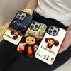 Cute Cartoon Cheburashka Phone Case for Iphone 17 16 15 14 Air 13 12 11 Pro Max Mini Plus Fundas Shell PC+TPU Cover