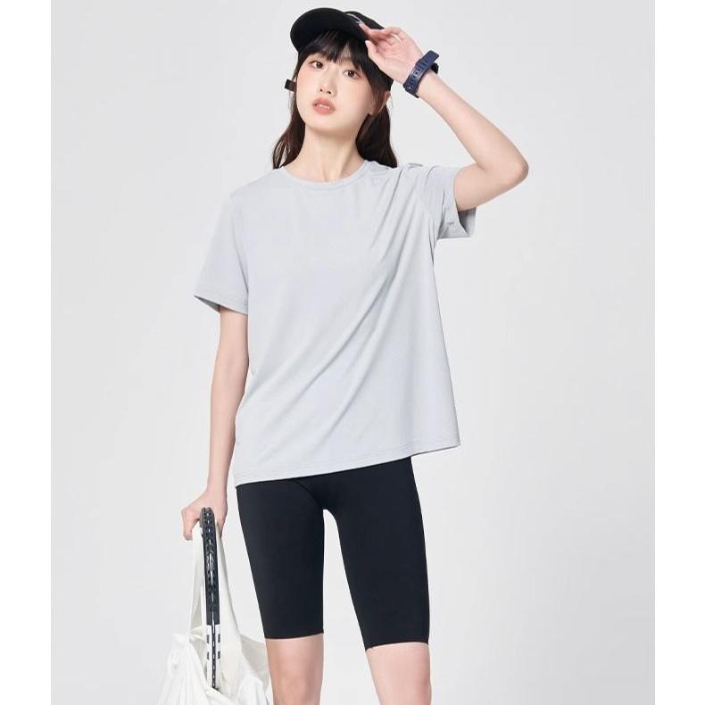Yellow Quick Dry T-Shirt Women Breathable Summer Top Short Sleeve Cool Comfort Sun Protection