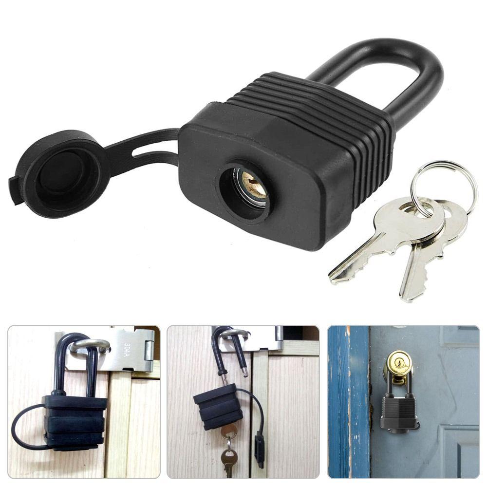Heavy-duty Plastic Covered Padlocks Keyed Alike Rubber Lockpick Set Waterproof Lock Door