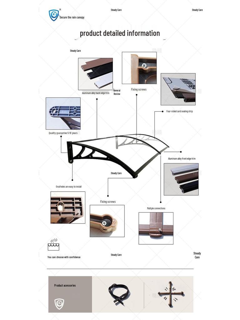 Ανθεκτική Τέντα από Πλαστικό Ατσάλι: Αθόρυβοι Βραχίονες Στεγάστρου για Μπαλκόνι, Πόρτες και Παράθυρα