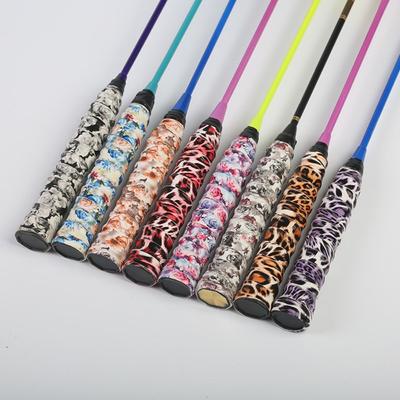 Leopard Print Racquet Sweatband Flower Printing Over Grips Breathable Non-Slip Grip Tape