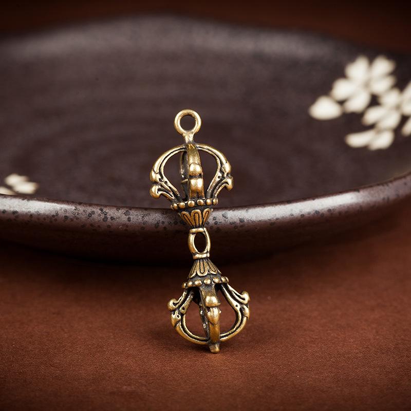 Messing Vajra Stößel Schlüsselanhänger und Auto Anhänger Ornamente