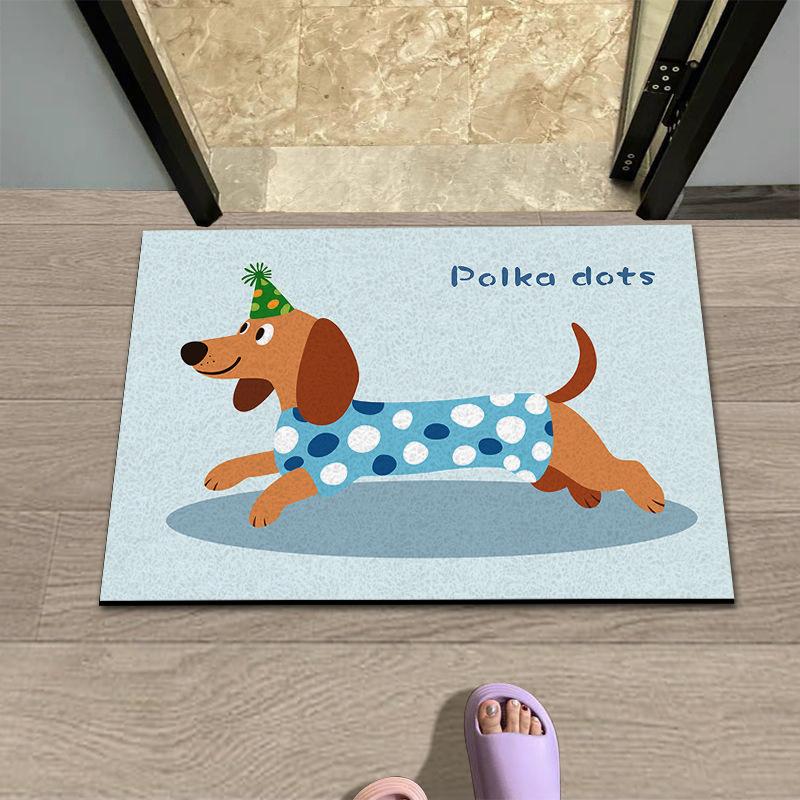 Cartoon Cute Entry Mat Entry Carpet Home Entryway Durable Floor Mat Dirt Dirt Mat Silk Ring Mat