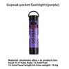 Gopeak Mini Pocket LED Flashlight USB Rechargeable Torch Keychain Clip Cap Light Long Endurance Emergency Hiking Camping Outdoor