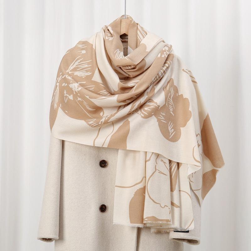 

Чернильный бархат, приятный к коже, теплый для новой осени и зимы, шарф с принтом под кашемир, универсальная шаль 88*180cm