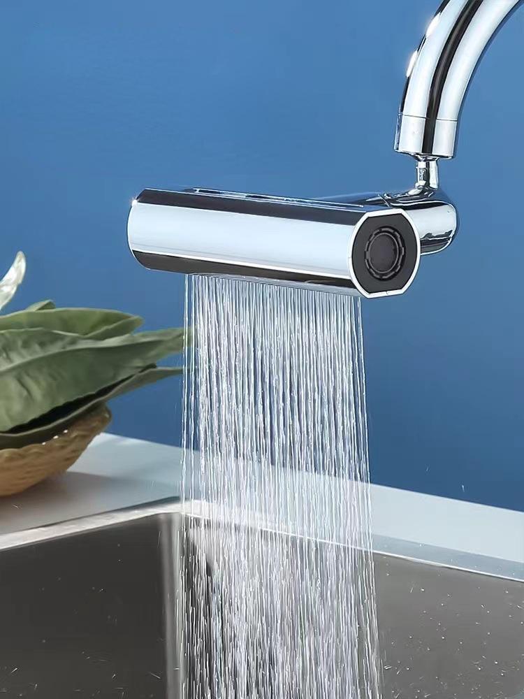 

Кухонный кран-водопад с четырьмя скоростями Flying Rain, излив для раковины, антибрызгивающий, универсальный поворотный удлинитель, соединитель фильтра