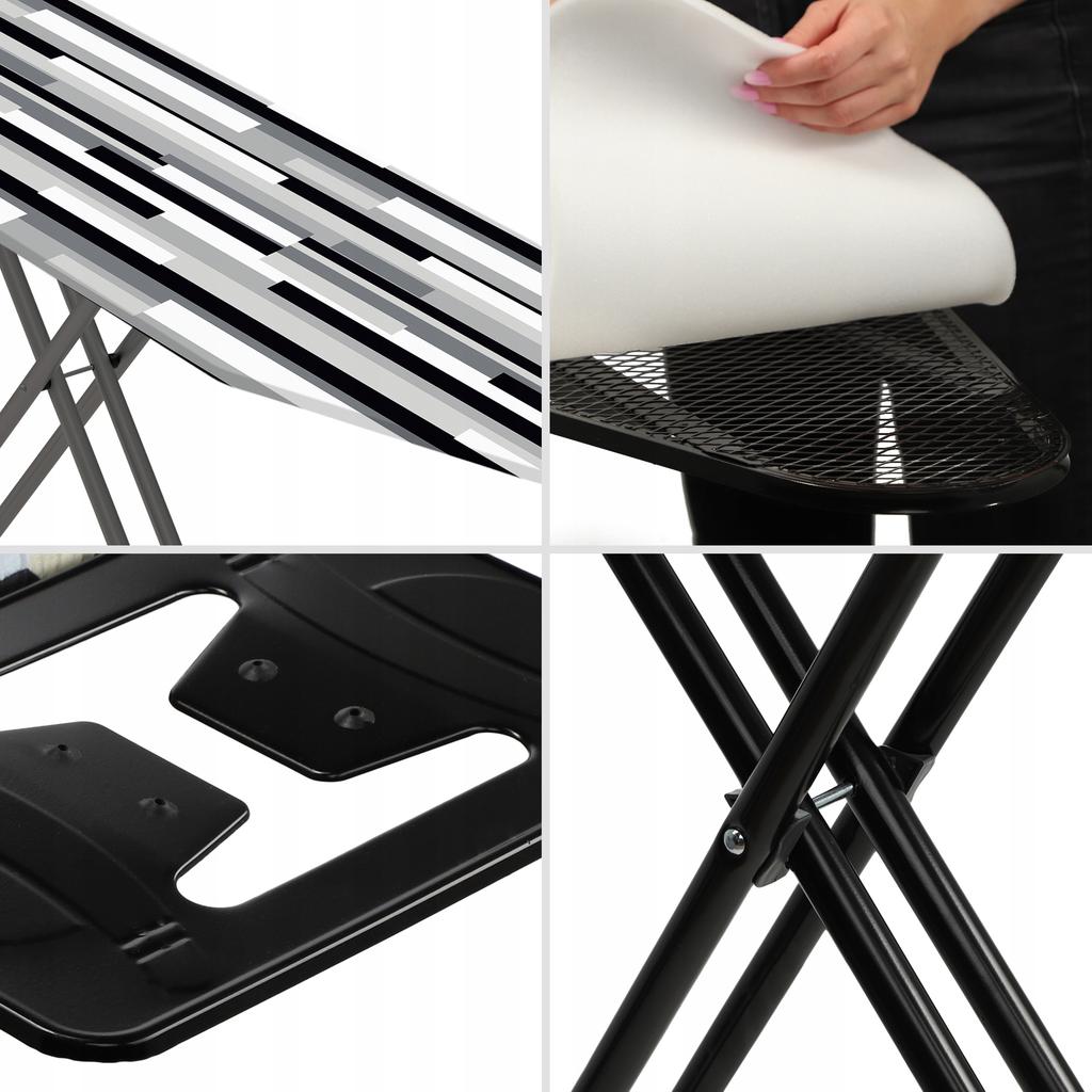 KADAX Folding Ironing Board 120x38cm Lightweight Iron Holder Standard