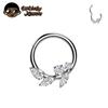 ASTM F136 Titanium with CZ Hinged Nose Ring 16G Septum Clicker Piercing Septum Daith Helix Tragus Earrings New Body Jewelry