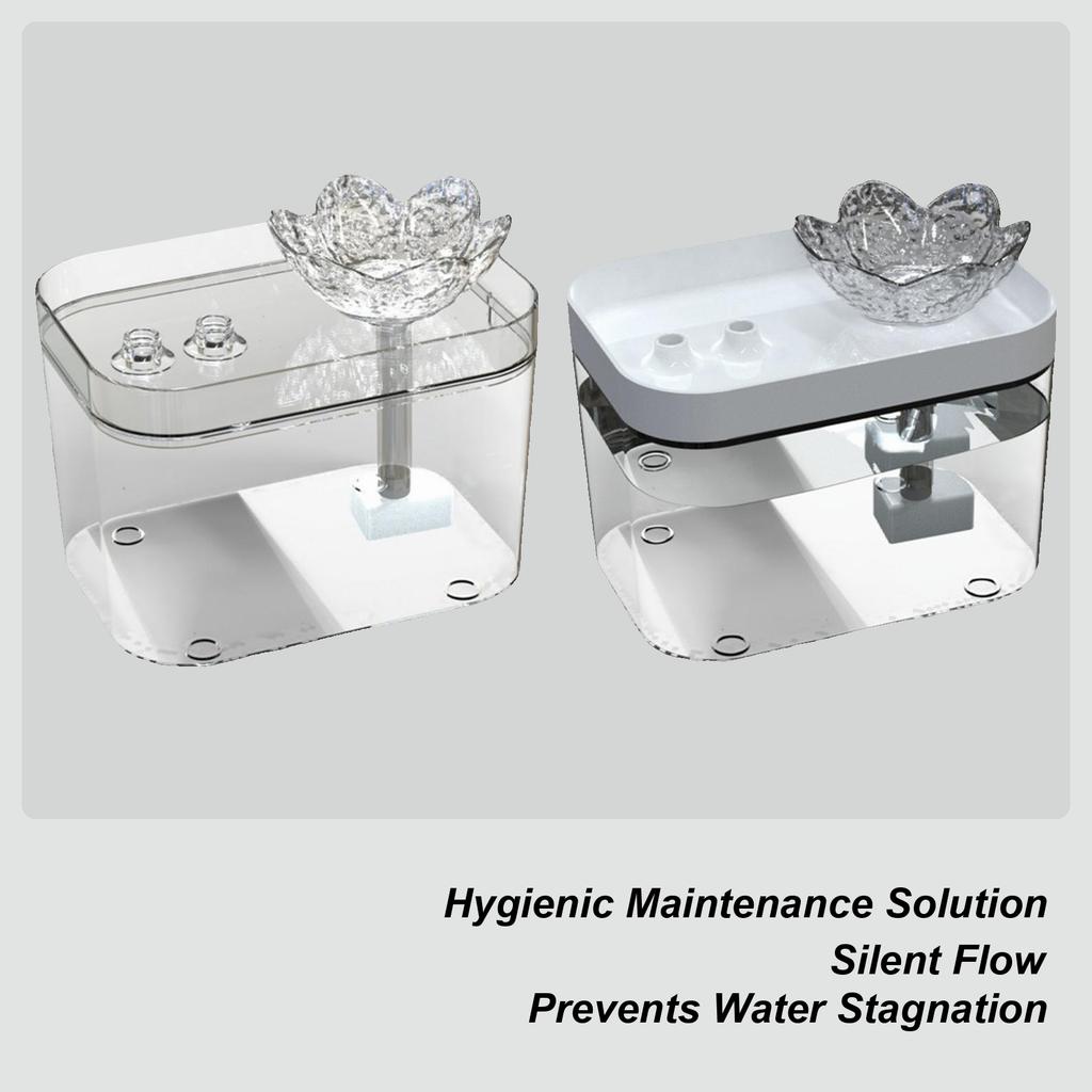 Cat Fountain USB Rechargeable Filter Dispenser Silent Automatic Cat Water Fountain For Indoor Home Kitten Dog