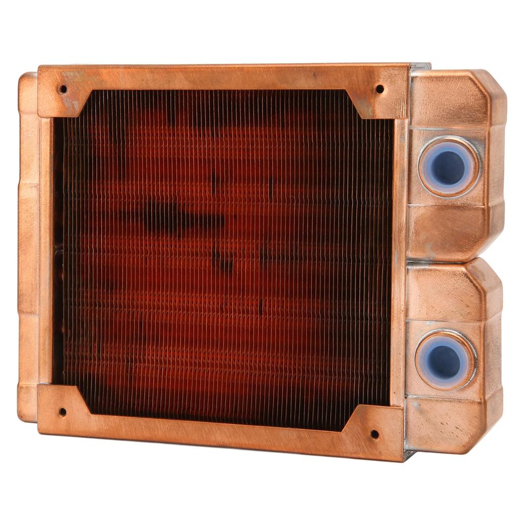 Water Cooling Radiator All Red Copper G14 Thread 0.28in Pipe Computer Radiator for Computer