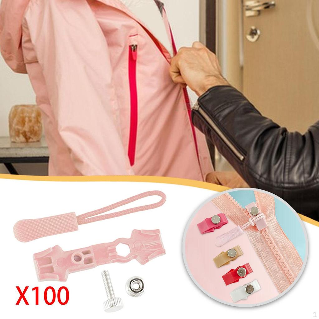 200 Pieces Jacket Zippers Zipper Repair Kit Backpack Replacement Pulls Zip Heads Reusable