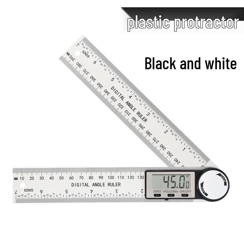 Two-in-One Digital Angle Finder & Protractor - Black and White Woodworking Tool