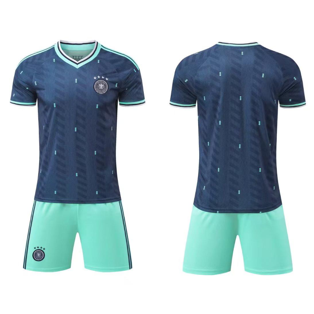World Cup Germany Away Adults And Children, Short Sleeved Sports Quick Drying Breathable Jersey, Football Jersey Set 14