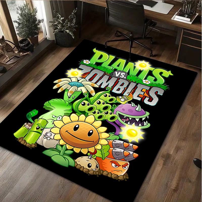 1 Stück Pflanzen V.S. Zombies Teppich - Heimteppich Büro Dekorativer Teppich Für Wohnzimmer Schlafzimmer Fußmatte Boden Teppich Computer Stuhl Bereichsteppich