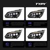 Fits 2016-2019 Peugeot 4008/5008 headlights with crystal lenses and LED sequential turn signals.
