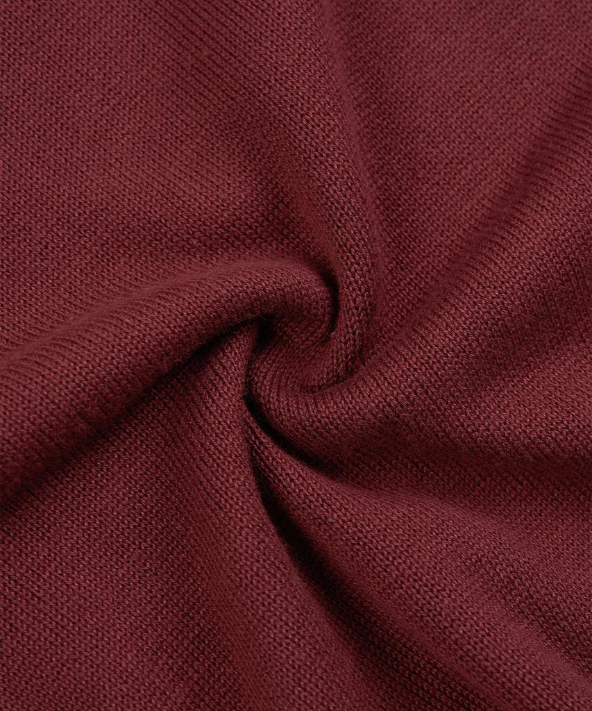 TOFFEE V-Neck Layered Knit (Red)