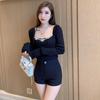 High Waist Black Slim Summer Shorts - Sexy New Elastic Hip Peach Leggings 2024
