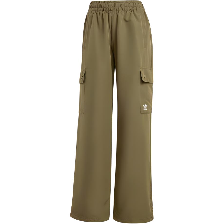

Adidas Originals Solid Color Comfortable Loose Fit Multi-Pocket Cargo Pants Women Pants Olive IX9972 M