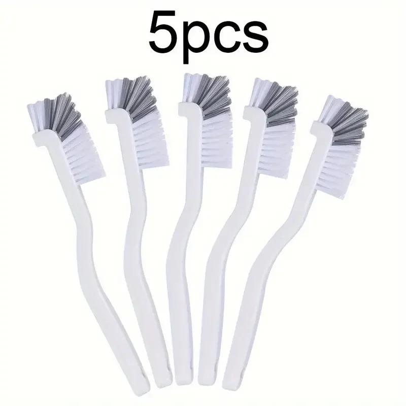 1/5pcs Cleaning Brush Set for Kitchen Appliances - Medium Firmness, Plastic Material, Long Handle, Bathroom Tiles, and Corners