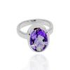 Natural Amethyst 925 Sterling Silver Ring: February Birthstone