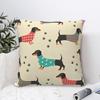 Animal Dachshund Dog Square Pillow Case Throw Pillow Cartoon Custom Cushion Covers