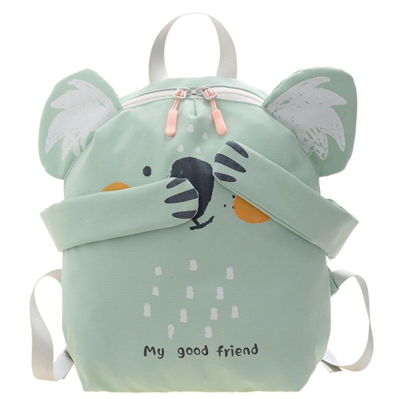 Toddler Backpack Kindergarten Koala Bear Preschool Adjustable Straps Chest Safety Clip Green Aida HER®