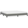 346745 vidaXL Cadre de lit Gris foncé 200 x 200 cm Tissu