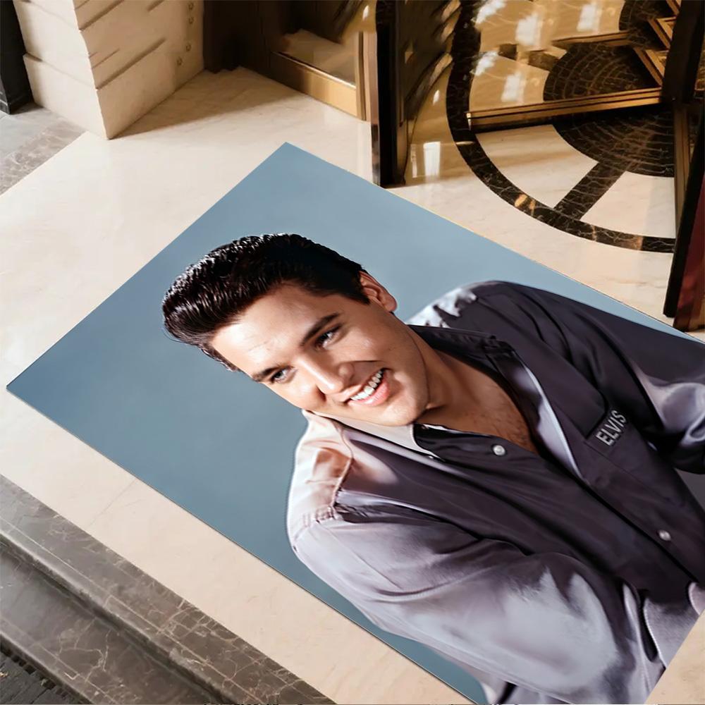 Elvis Presley Music Legend Floor Rug Office Rug Design for Hallway Living Rooms Decorate room Kitchen Antislip Carpet Anime Office Decor Spiritual Gif