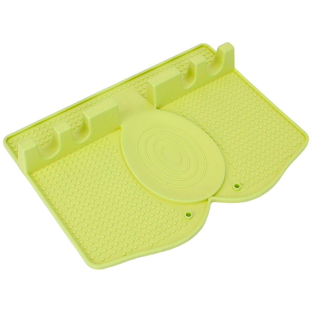 Silicone Utensil Rest Heat Resistant Non Slip Silicone Utensil Holder with Drip Pad for Kitchen Utensil Spoons Tongs