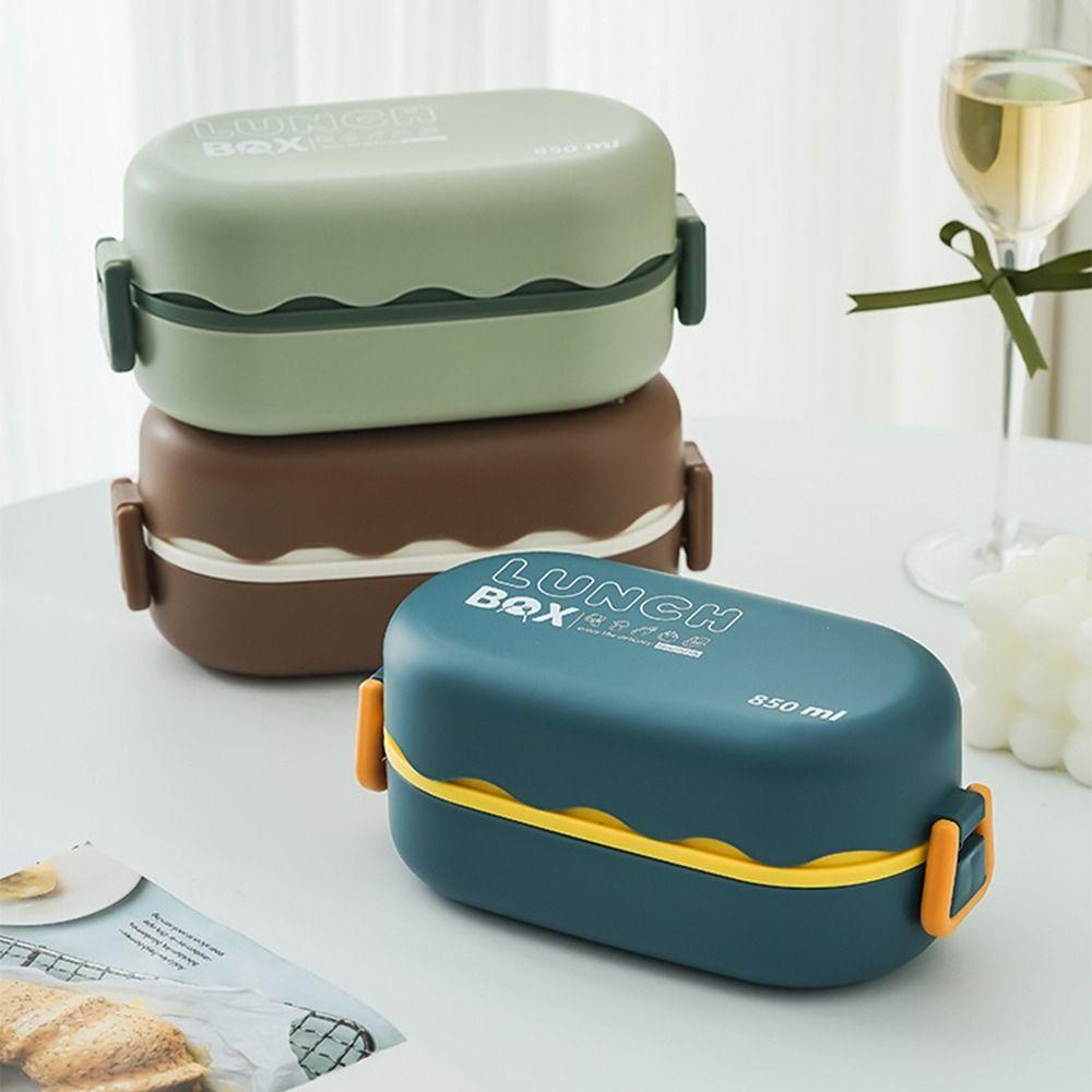 3 Grids Divides Food Container Reusable Food Storage Crisper BPA-Free Snack Food Box  Travel