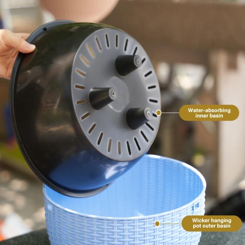 Space Saving Resin Flower Pot Hanging Planter Basket For Vine Ferns Modern Home Balcony Gardening Accessories