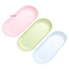 Oval Plastic Cosmetic Storage Tray Nail Art Manicure Organizer for Tweezers Fake Nail Tools Equipment Plate