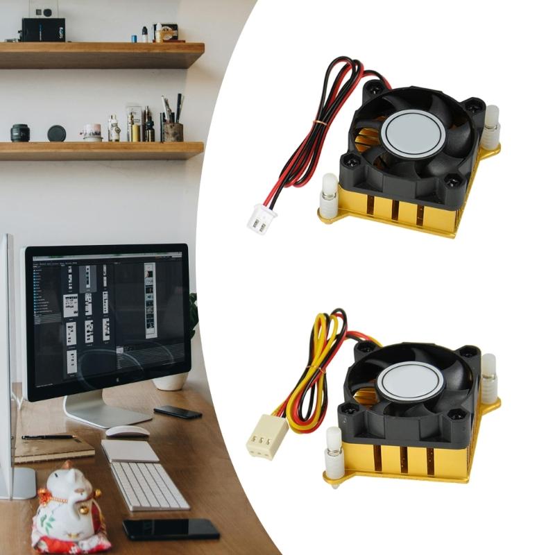 Gold Aluminium Heatsink DC5V 12V 40mm 40x40x10mm Fan for Efficient Northbridge Chipset Cooling Devices