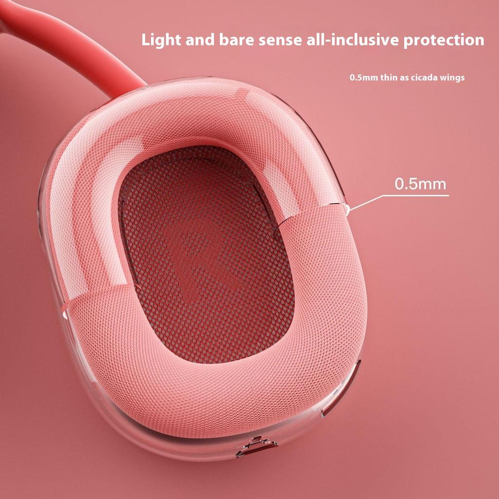 1 Pair Earpad Case for AirPods Max Clear TPU Protective Ear Cups Cover