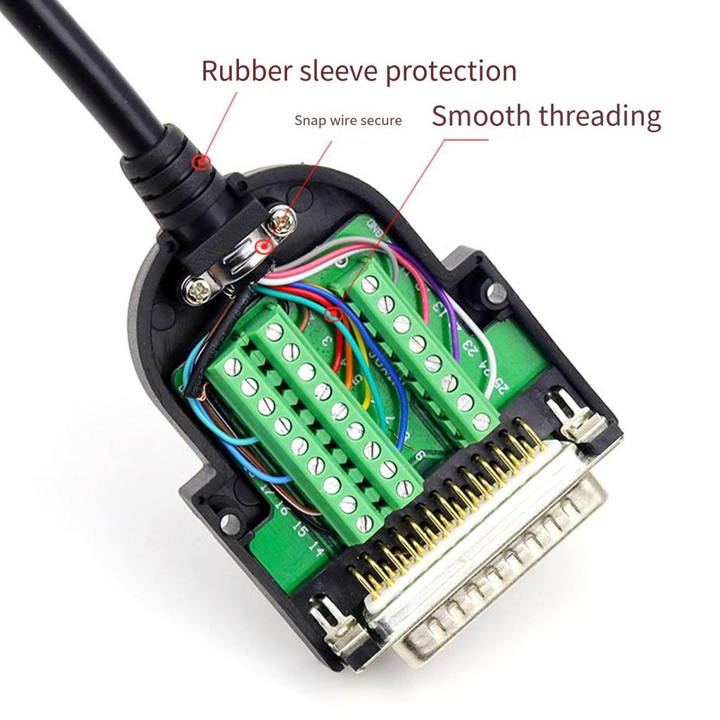 DB25 D SUB 25 Pin Female Male Adapter Copperded Contacts Industrial RS232 Joint Module Easy Mounting