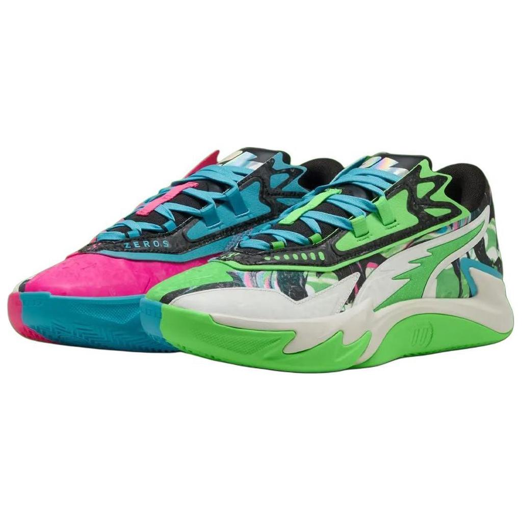 NBA 2K X Puma Scoot Zeros 2 Mismatched Men Sneakers Multi-Color Bright-Aqua Feather-Grey 311349-01