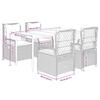 VidaXL Garden Dining Set and Cushions 5 Pcs Light Grey Rattan 3263030