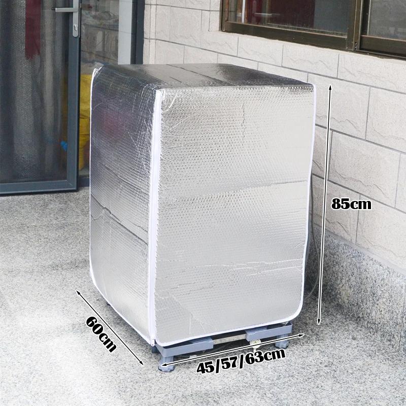 Double Waterproof Washing Machine Cover Sunscreen Tin Foil Film Washing Machine Case Front Load Laundry Dryer Dustproof Covers