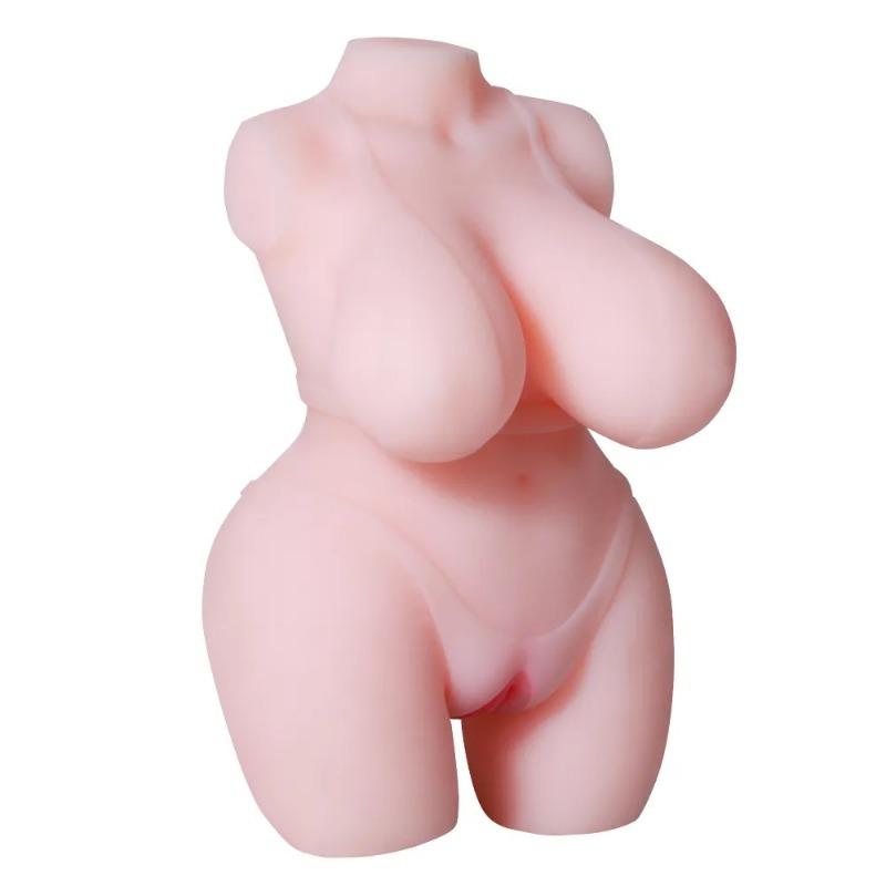 Solid TPE Sex Doll Realistic Breasts Vagina Anus Simulation Doll Airplane Cup Male Masturbator Products