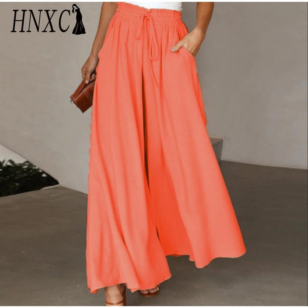 

HNXC Женские модные повседневные брюки и капри с однотонным принтом XXL