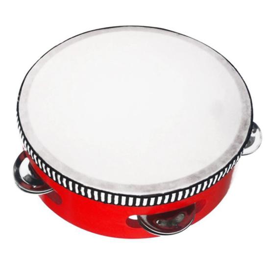 6/7/8inch Wooden Tambourine Drum Toy Round Percussion Musical Beat Instrument