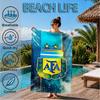 Asciugamano da Spiaggia in Microfibra Stampato Squadra di Calcio Argentina, Morbido e Assorbente, Asciugatura Rapida, Ideale per Viaggi Estivi, Essenziale per la Spiaggia, Piscina